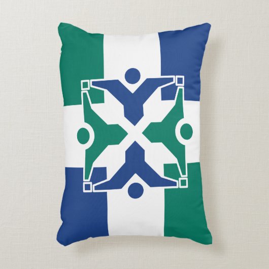 ミズーリ州コロンビア国旗 アクセントクッション (正面(垂直))