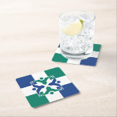 ミズーリ州コロンビア国旗 スクエアペーパーコースター (インサイチュ)