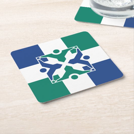 ミズーリ州コロンビア国旗 スクエアペーパーコースター