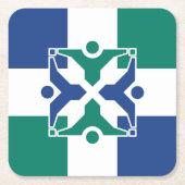 ミズーリ州コロンビア国旗 スクエアペーパーコースター