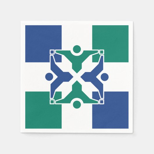 ミズーリ州コロンビア国旗 スタンダードカクテルナプキン (正面)