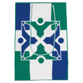 ミズーリ州コロンビア国旗 ミディアムペーパーバッグ (裏面)