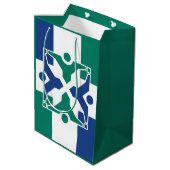 ミズーリ州コロンビア国旗 ミディアムペーパーバッグ (裏面アングル)