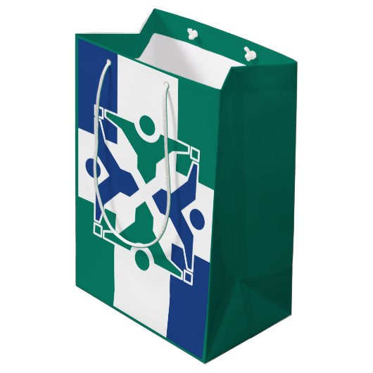 ミズーリ州コロンビア国旗 ミディアムペーパーバッグ (裏面アングル)