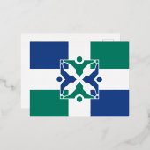 ミズーリ州コロンビア国旗 箔シーズンポストカード (正面/裏面)