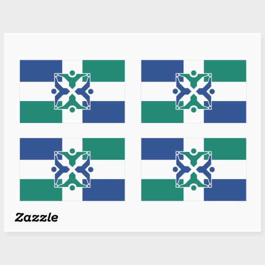 ミズーリ州コロンビア国旗 長方形シール (シート)