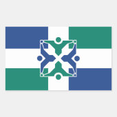 ミズーリ州コロンビア国旗 長方形シール (正面)