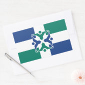 ミズーリ州コロンビア国旗 長方形シール (封筒)