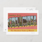 ミズーリ州コロンビア – ラージレターのシーン ポストカード (正面/裏面)