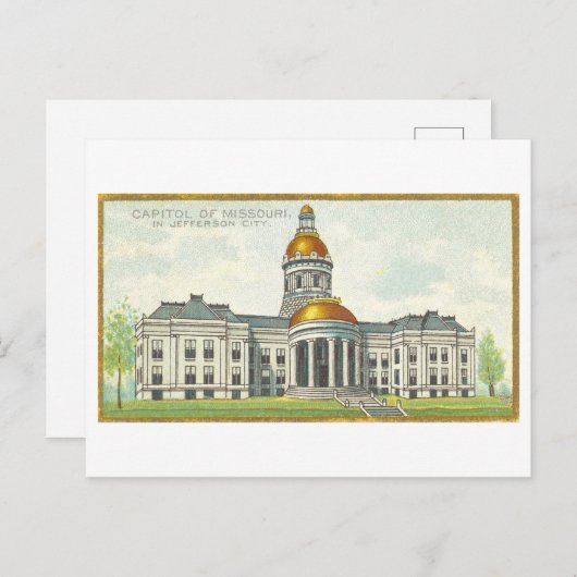 ミズーリ州ジェファーソン市の首都建物 ポストカード (正面/裏面)