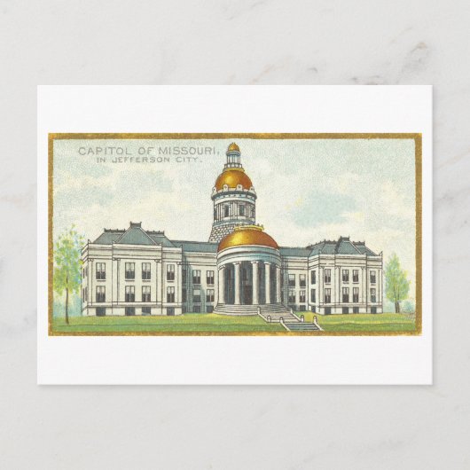 ミズーリ州ジェファーソン市の首都建物 ポストカード (正面)