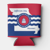 ミズーリ州ジェファーソン市旗クーラーボックス 缶クーラー (正面)
