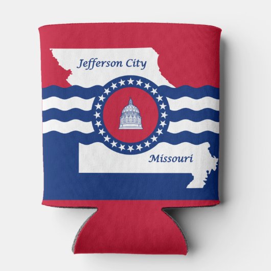 ミズーリ州ジェファーソン市旗クーラーボックス 缶クーラー (裏面)