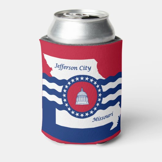 ミズーリ州ジェファーソン市旗クーラーボックス 缶クーラー (缶裏面)
