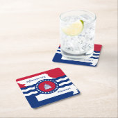 ミズーリ州ジェファーソン市旗紙Coas スクエアペーパーコースター (インサイチュ)