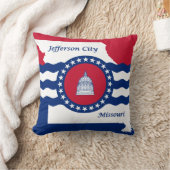 ミズーリ州ジェファーソン市旗装飾用クッション クッション (ブランケット)