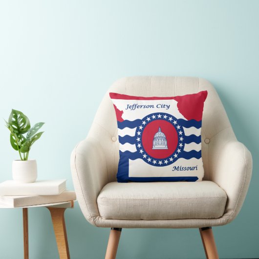 ミズーリ州ジェファーソン市旗装飾用クッション クッション (椅子)