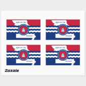 ミズーリ州ジェファーソン市旗 長方形シール (シート)