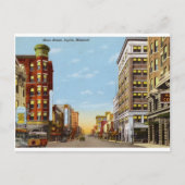 ミズーリ州ジョプリンのメインヴィンテージ ポストカード (正面)