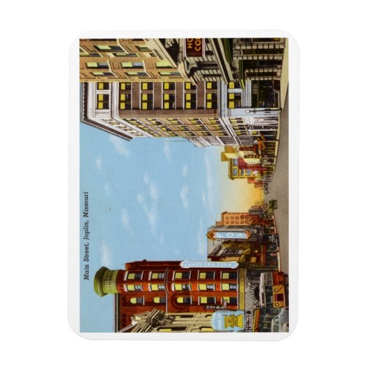 ミズーリ州ジョプリンのメインヴィンテージ マグネット (縦)