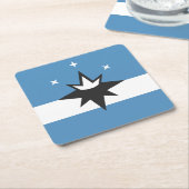 ミズーリ州スプリングフィールド国旗 スクエアペーパーコースター (アングル)