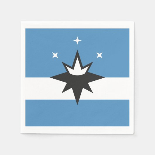 ミズーリ州スプリングフィールド国旗 スタンダードカクテルナプキン (正面)