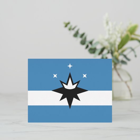 ミズーリ州スプリングフィールド国旗 箔シーズンポストカード (立ち正面)