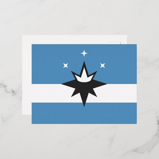 ミズーリ州スプリングフィールド国旗 箔シーズンポストカード (正面/裏面)