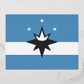 ミズーリ州スプリングフィールド国旗 箔シーズンポストカード (正面)