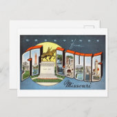 ミズーリ州セントルイスからのヴィンテージの挨拶 ポストカード (正面/裏面)