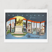 ミズーリ州セントルイスからのヴィンテージの挨拶 ポストカード (正面)