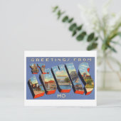 ミズーリ州セントルイスからのヴィンテージの挨拶 ポストカード (スタンド正面)