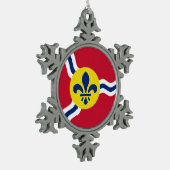 ミズーリ州セントルイスのペーター・スノーフレークオーナメント スノーフレークピューターオーナメント (左)