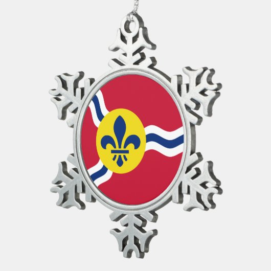 ミズーリ州セントルイスのペーター・スノーフレークオーナメント スノーフレークピューターオーナメント (右)