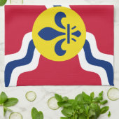 ミズーリ州セントルイス国旗 キッチンタオル (折り畳み)