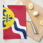 ミズーリ州セントルイス国旗 キッチンタオル (四つ折り)