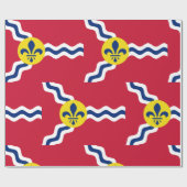 ミズーリ州セントルイス国旗 ラッピングペーパー (フラット)