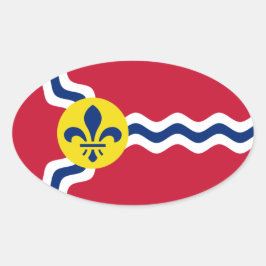 ミズーリ州セントルイス国旗 楕円形シール