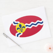 ミズーリ州セントルイス国旗 楕円形シール (封筒)