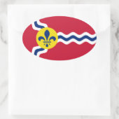 ミズーリ州セントルイス国旗 楕円形シール (バッグ)