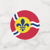 ミズーリ州セントルイス州旗を持つテーブル紙吹雪 コンフェッティ (スモール正面)