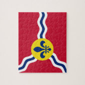 ミズーリ州セントルイス州旗を持つパズル ジグソーパズル (縦)