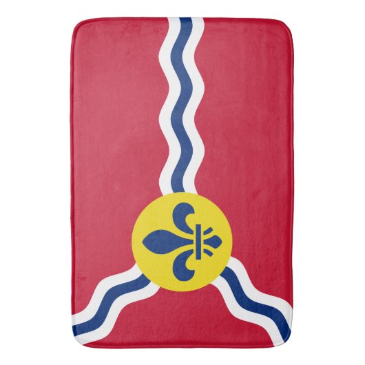 ミズーリ州セントルイス州旗を持つ大型バスマット バスマット (正面縦)