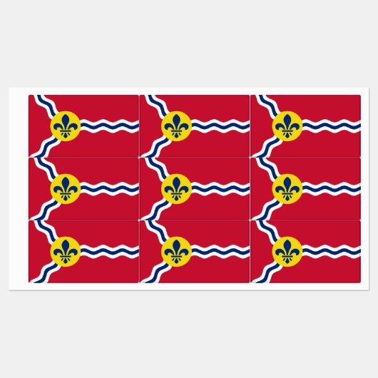 ミズーリ州セントルイス州旗を持つ愛国的ラベル ラベル (シート)