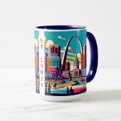 ミズーリ州セントルイス |ゲートウェイアーチ マグカップ (正面右)