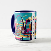 ミズーリ州セントルイス |ゲートウェイアーチ マグカップ (正面左)