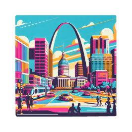 ミズーリ州セントルイス |ゲートウェイアーチ メタルプリント