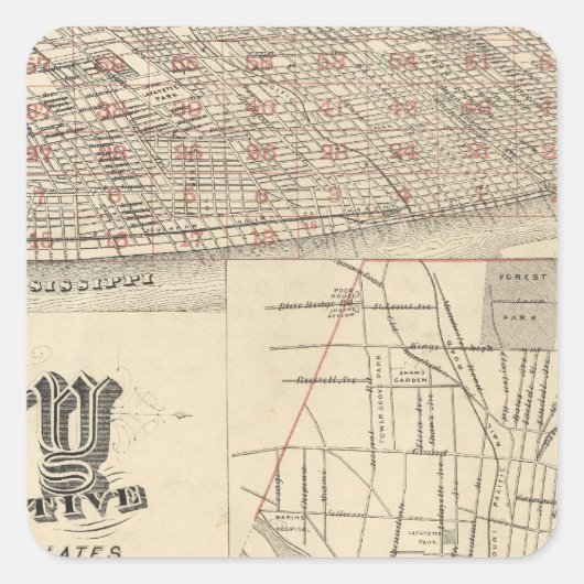 ミズーリ州セントルイス スクエアシール (正面)