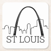 ミズーリ州セントルイス スクエアペーパーコースター (正面)