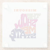 ミズーリ州ニックネームワードアート ガラスコースター (裏面)